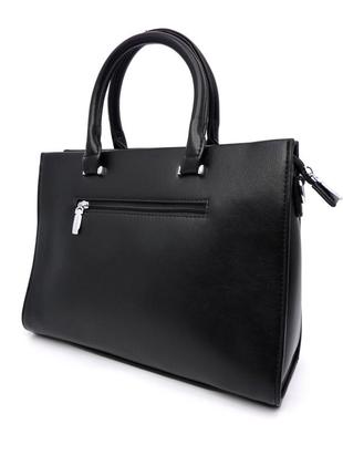 Женская сумка а4 чёрная из искусственной кожи 1n-00127 фото