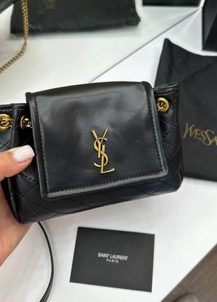 Кожаная сумка в стиле yves saint laurent1 фото