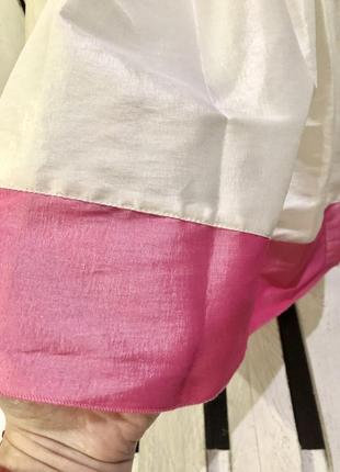 Платье нарядное для девочки gomusl польша бело-розовое4 фото