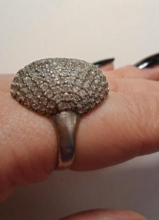 Большое шикарное кольцо, кольца из серебра 925 пробы,18,0 размер.3 фото