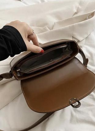 550 грн🤎нереальна маленька жіноча сумка 2024 якісна багет седло6 фото