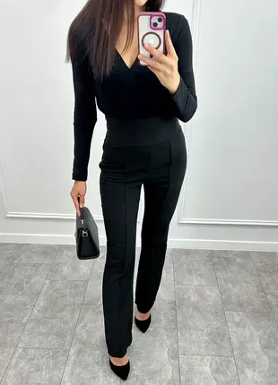 Довгі брюки з високою талією якість супер