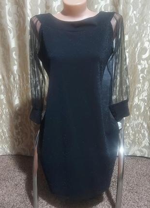 Платье черное с блеском
