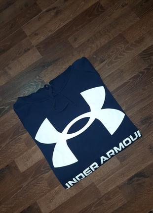 Мужская кофта худи under armour большой размер с большим лого10 фото