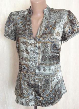 Атласна блуза р. 10 (ог 90)1 фото