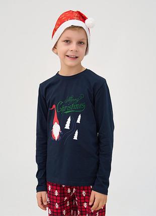 Піжама для хлопчика штани та джемпер новорічна 145414 фото