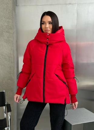 Жіноча зимова тепла стьобана куртка коротка,женская зимняя тёплая стёганая короткая куртка2 фото