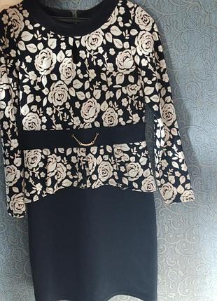 Платье женское с баской