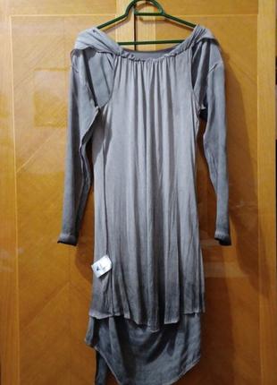 Платье nu denmark шелк + вискоза стильное оригинальное платье р. s made in italy9 фото