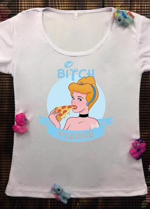 Жіноча футболка з принтом - диснеївська принцеса