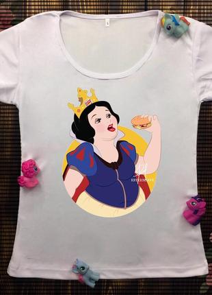 Женская футболка с принтом - диснеевские принцесса4 фото