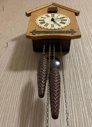 Годинник-ходики, годинник настінний механічний з зозулею і боєм "маяк" срср5 фото