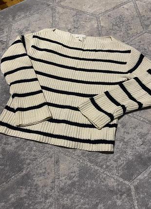 Светр жіночий h&m. тепла кофта в полоску