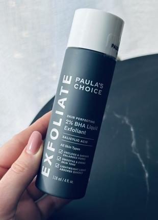 Paula's choice skin perfecting 2% bha liquid exfoliant кислотний тонер ексфоліант