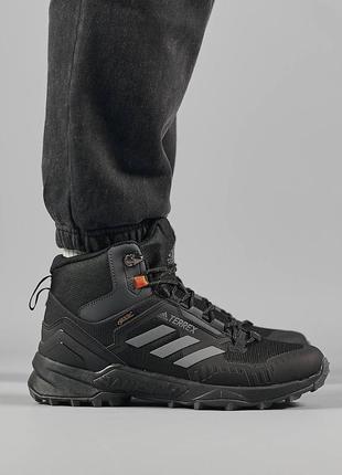 Высокие зимние мужские кроссовки с мехом в стиле adidas terrex  🆕 зимние ботинки адидас3 фото