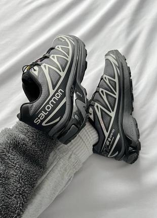 Женские спортивные водостойкие кроссовки salomon xt-6 gray gore-tex саломон горетекс2 фото