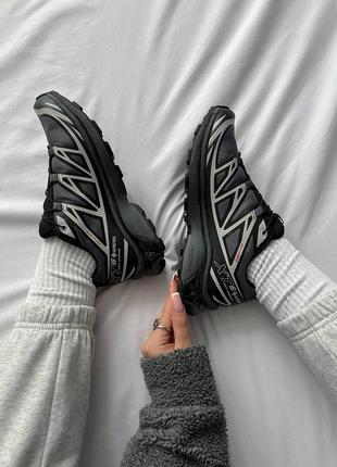Жіночі спортивні водостійкі кросівки саломон salomon xt-6 gray gore-tex9 фото