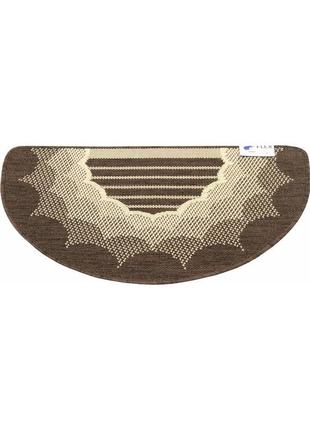 Килимок придверний karat flex 19162/91 50x80 см напівкруглий коричневий