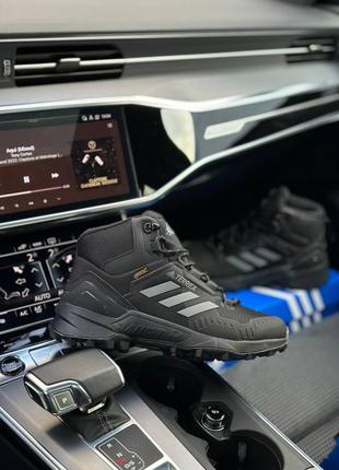 Высокие зимние мужские кроссовки с мехом в стиле adidas terrex  🆕 зимние ботинки адидас4 фото