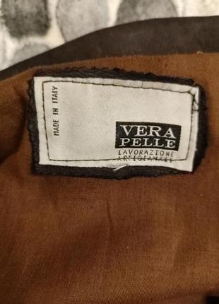 Итальянская кожаная vera pelle куртка длинная8 фото