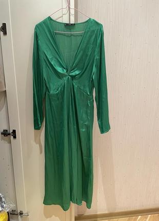 Платье mango зеленого цвета l6 фото