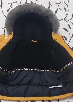 Куртка зимняя на мальчика 6-9 месяцев, фирмы f&f2 фото