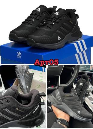 Чоловічі зимові кросівки на флісі адідас терекс adidas equipment terrex fleece black6 фото