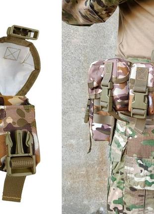 Подсумок гранатный двойной multicam arid (molle, подсумок для гранат на разгрузку, жилет, рпс)