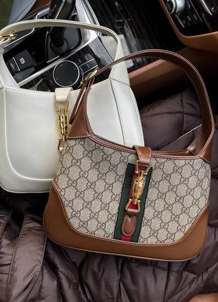 Сумочка жіноча коричнева з натуральної шкіри gucci9 фото