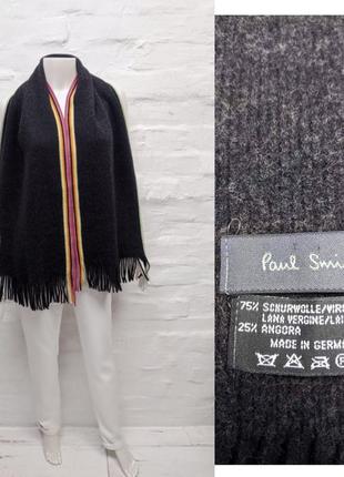 Paul smith элегантный мягкий шарф из шерсти с ангорой