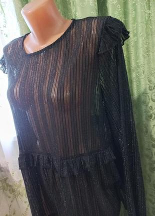 Ажурная блуза с люрексом new look3 фото