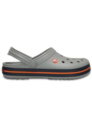 Сабо crocs crocband clog m11-44-28.5 см light grey / navy 11016