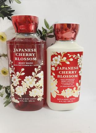 Набор лосьон + гель japanese cherry blossom от bath and body works1 фото