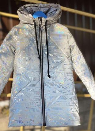 Зимняя светоотражающая удлиненная куртка, плащик4 фото