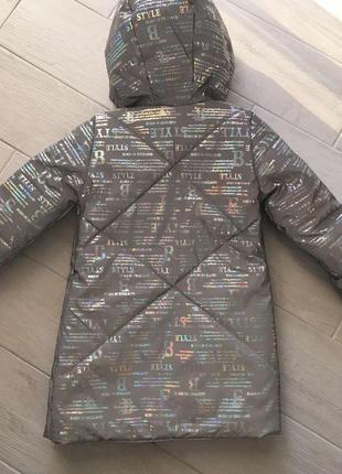 Зимняя светоотражающая удлиненная куртка, плащик2 фото