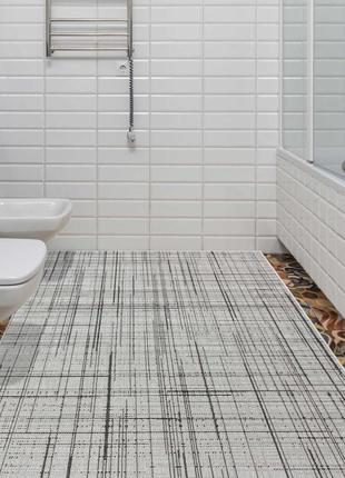 Ковровая дорожка безворсовая на резиновой основе karat flex 19171/08 2.00 м серый