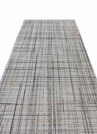 Ковровая дорожка безворсовая на резиновой основе karat flex 19171/08 2.00 м серый