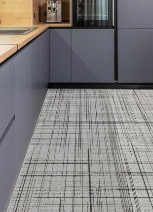 Ковровая дорожка безворсовая на резиновой основе karat flex 19171/08 2.00 м серый