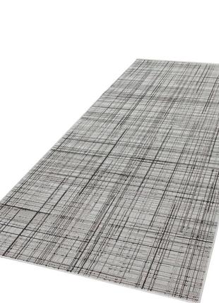Ковровая дорожка безворсовая на резиновой основе karat flex 19171/08 2.00 м серый