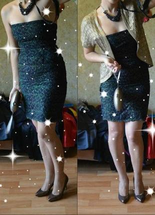 Новый год, новогоднее платье бюстье с выбитым кружевом2 фото