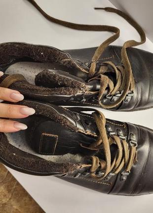 Шкіряні теплі зимові черевики осінь весни коричневі шоколад чоловічі 27,5 28 см 42 4310 фото