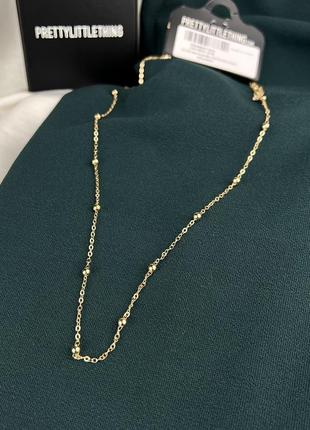 Новая тоненькая длинная цепочка цепи на шею золотистая подвеска