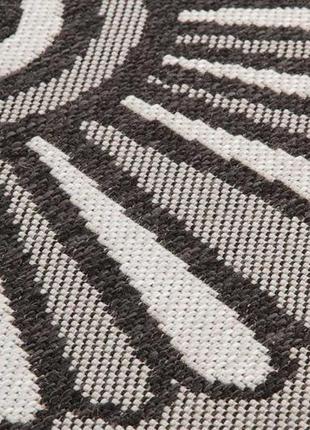 Килимок придверний karat flex 19163/80 50x80 см напівкруглий сірий чорний5 фото