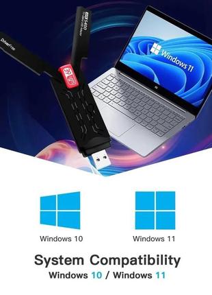 Wifi6e ax5400 адаптер usb 3.0 трехдиапазонная беспроводная карта 802.11ax 6 ггц5 фото