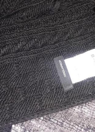 Брендовий 🖤 модний великий об'ємний 🖤 теплий чорний шарф 🖤 унісекс dsquared2.3 фото