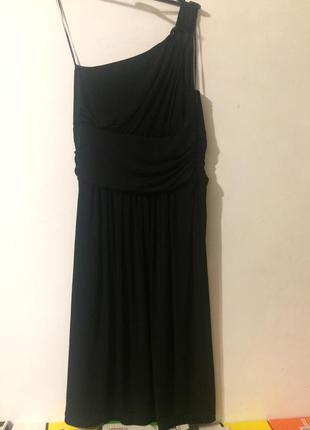 Next платье сукня на одно плечо чёрное