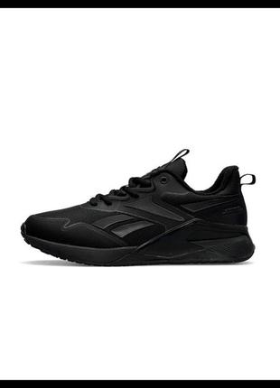 Мужские кроссовки reebok nano x2 fleece all black