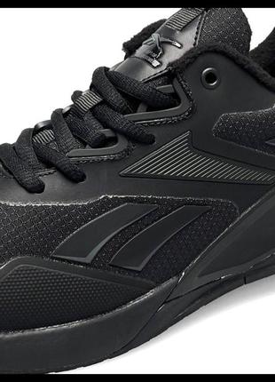 Мужские кроссовки reebok nano x2 fleece all black8 фото