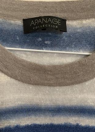 Льняной комплект футболка кардиган бренда apanage, размер s-м.4 фото