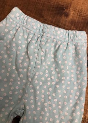 Дитячі бавовняні штани (брюки) у горошок george (джордж 3-6 міс 62-68 см ідеал оригінал)6 фото